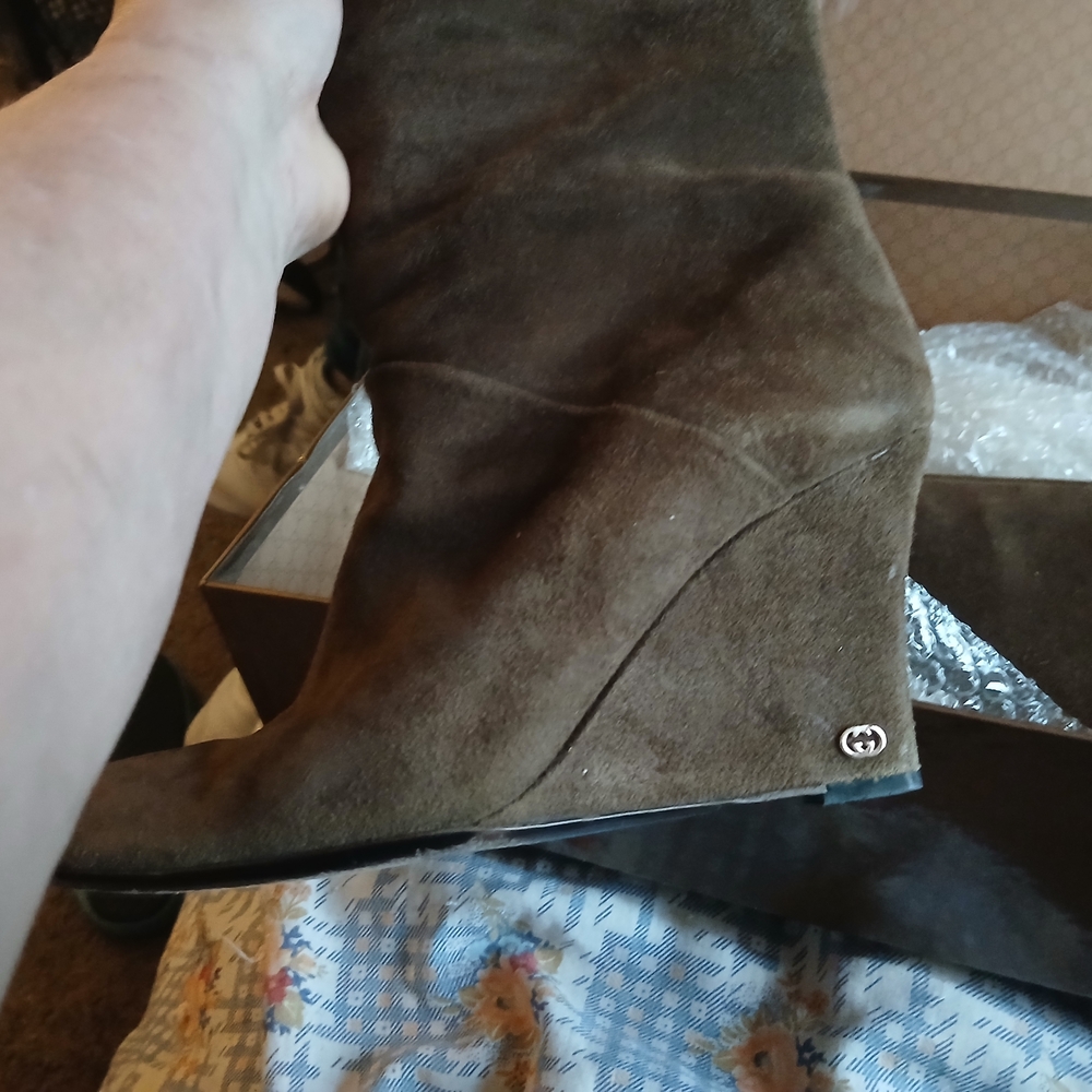 Gucci Brown Wedge Shoes